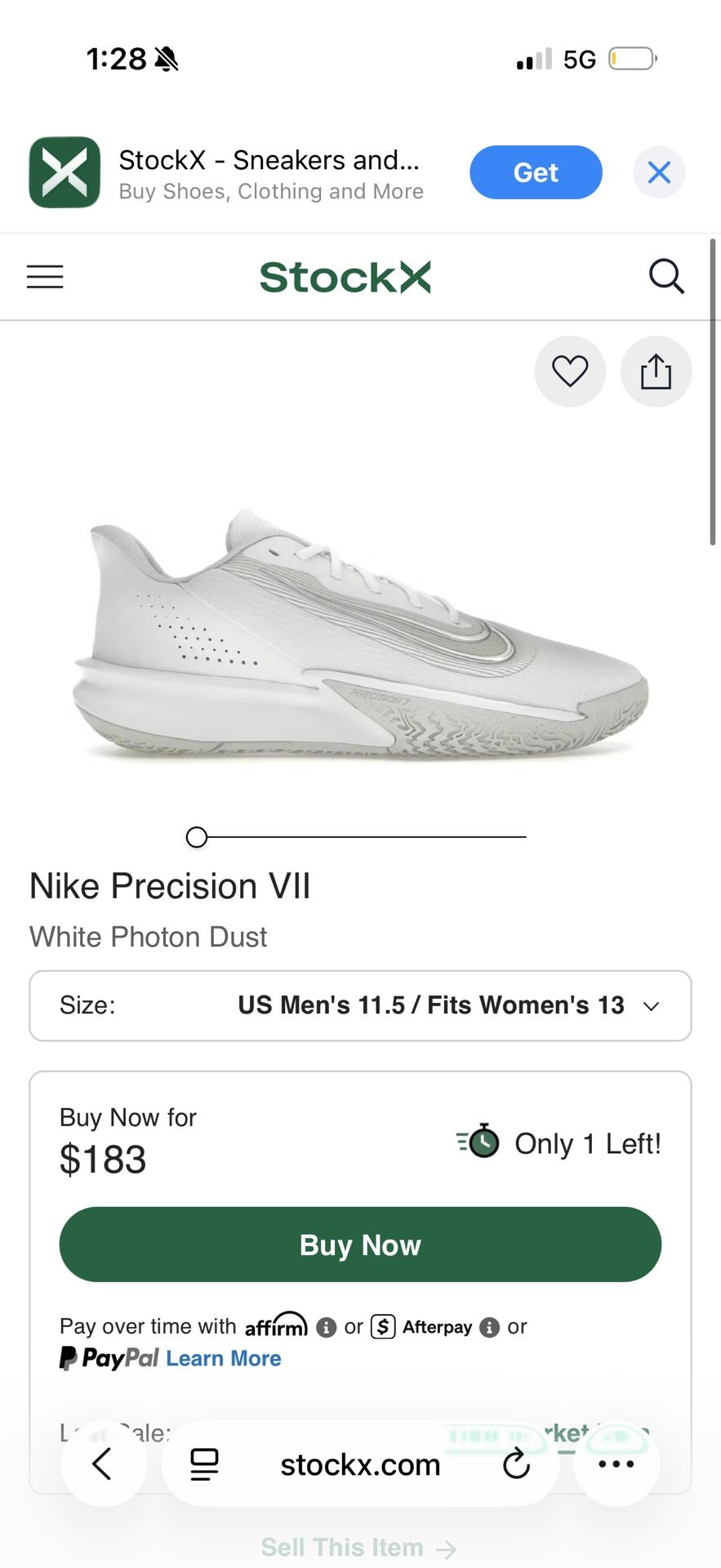 Nike Precision 7 Size 11