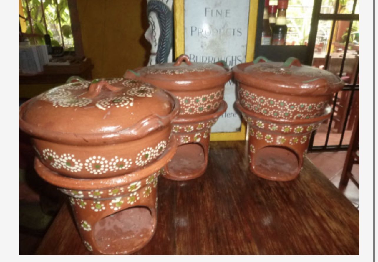 Cazuela De Barro Y Base De Barro Para Calentar Traditional clay ollas, each  with a burner stand for Sale in Chula Vista, CA - OfferUp