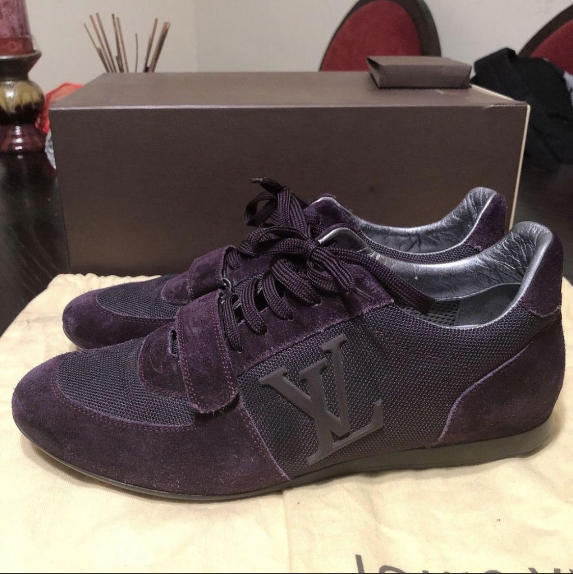 Men's Louis Vuitton Purple Suede Sneakers US 8.5