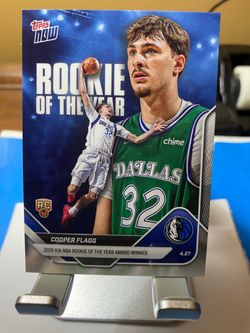 Cooper Flagg Topps Now Rookie of the Year Card