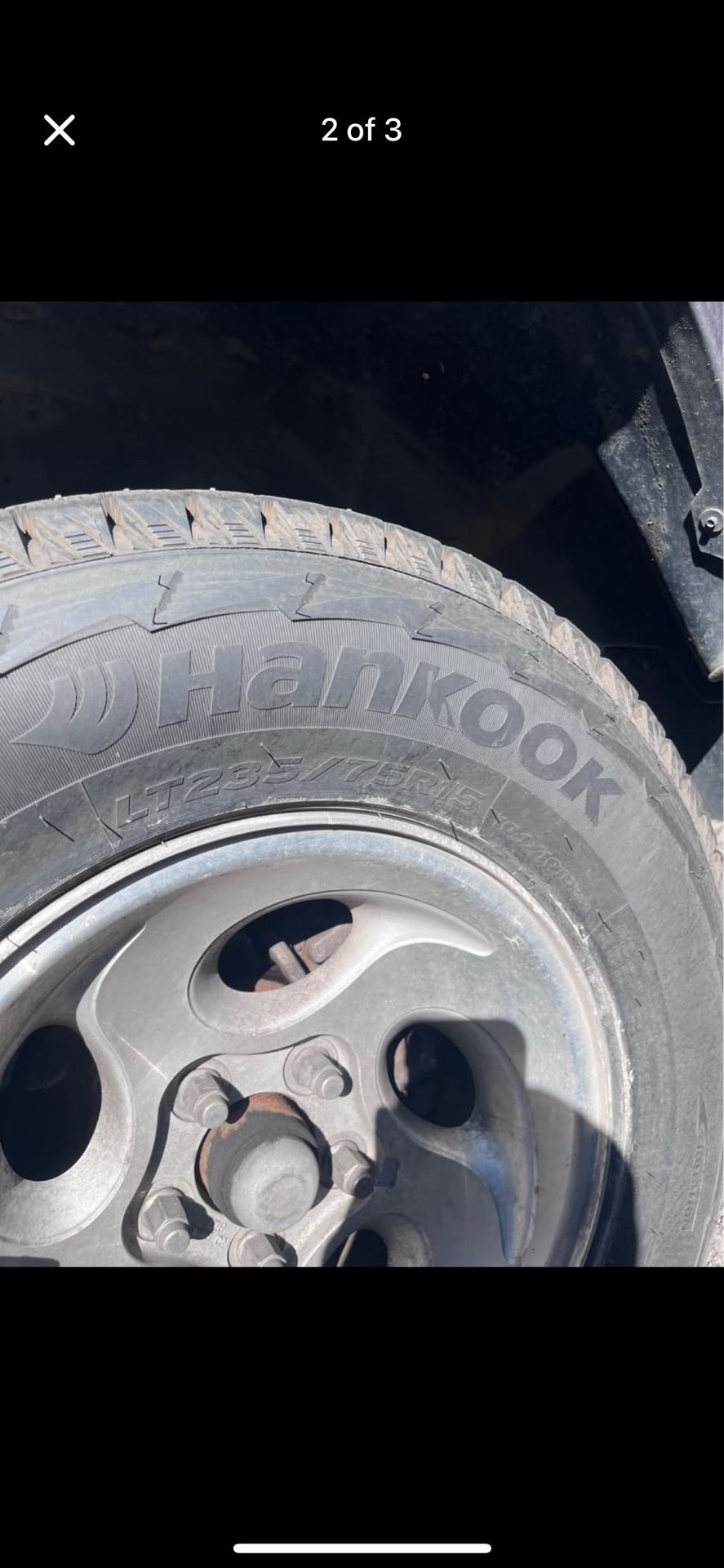 Studded Snow Tires Like New