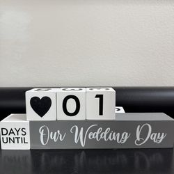 Wedding Day Countdown Calendar Blocks 