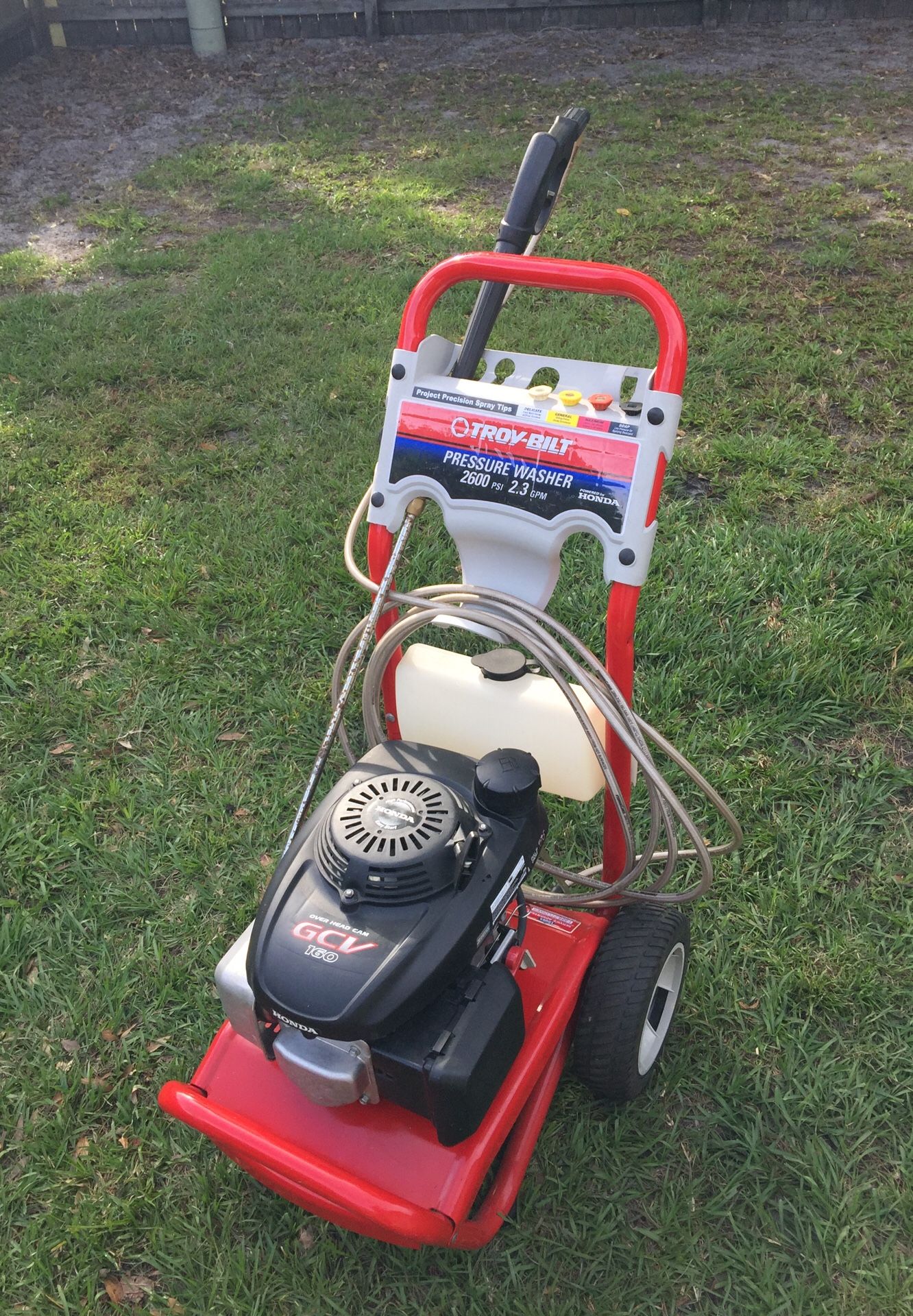 TroyBilt Pressure Washer 2600 PSI. 2.3 GPM. With Honda Motor. for Sale