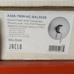 Round Plate With Contemporary Round Lever
