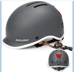 Exclusky Bike Helmet with Rear LED Light