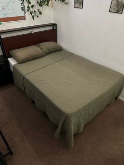 Full mattress with bed frame