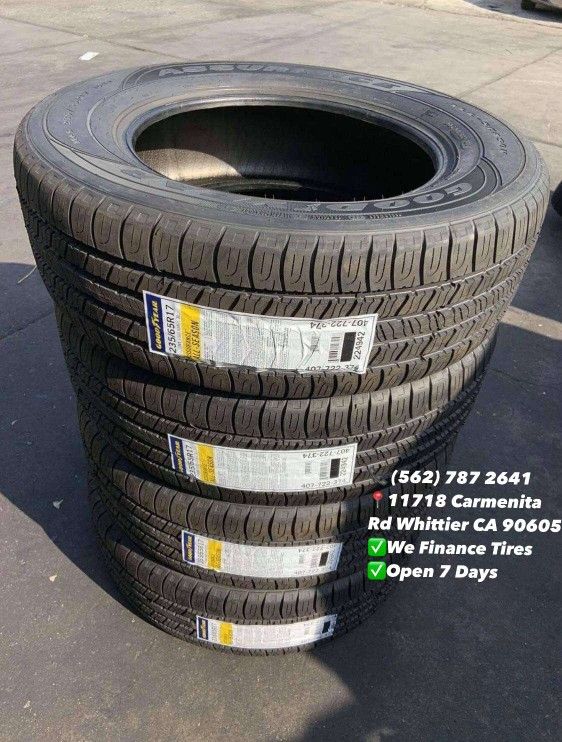 235/65R17 Goodyear Assurance All Season New Set of Tires Installed and Balanced Set de Llantas Nuevas Instaladas y Balanceadas