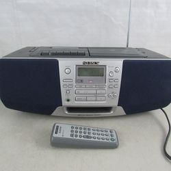 Sony Boom Box Model CFD-S38 CD AM/FM Radio Cassette Tape Remote Works!


