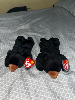 2x Beanie Baby Black Bears