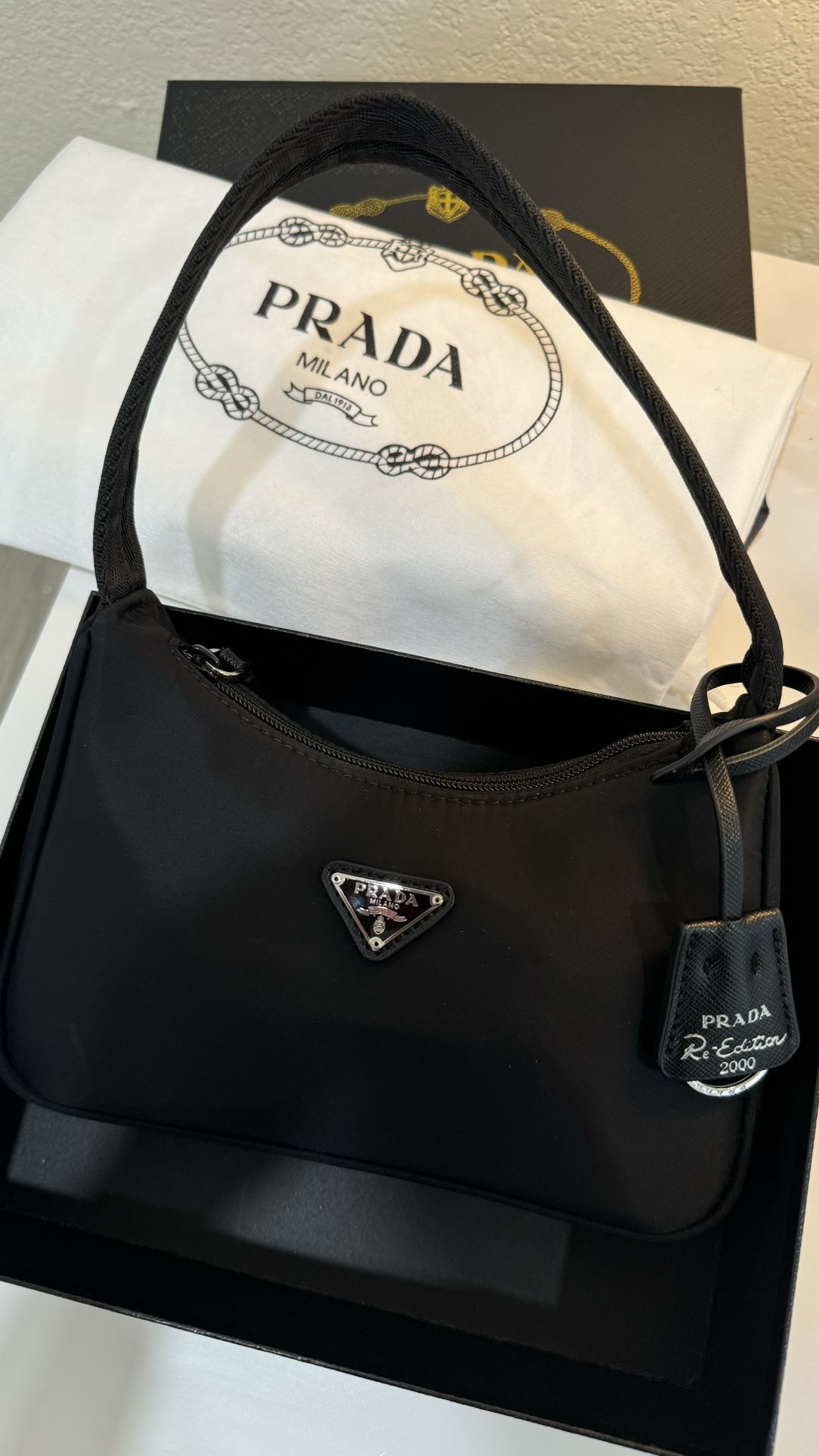 Re-edition Black Prada Bag