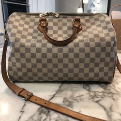 Louis Vuitton Speedy Bandouliere 35 Damier Azur