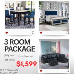 New 3 Room Package Deal Queen 