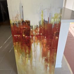 Abstract City Skyline Painting