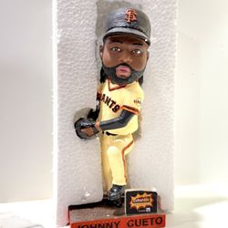 2017 SF Giants Johnny Cueto Shimmy Bobblehead w/ Box • Chevron ExtraMile Promo
