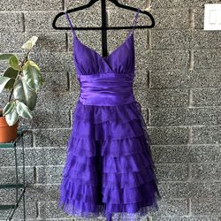 RARE Vintage Y2K Masquerade Princesscore Homecoming Prom Tiered Tulle Dress 