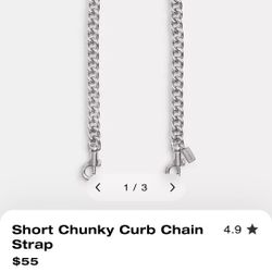 NWT Coach Chain Strap 23" Silver