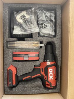 NEW DCK  20V Brushless Hammer Drill Kit KDJZ05-23 W/4.0Ah Battery & Bits