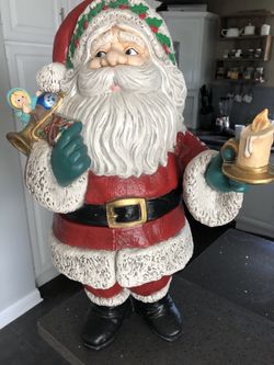 38 inches Ceramic Santa Claus figure