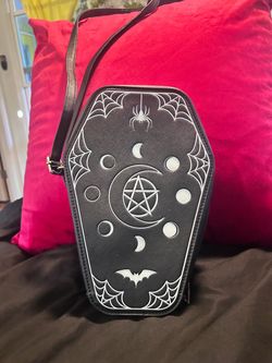 Gothic Coffin-Shaped Crossbody Bag