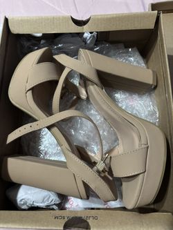 Beige Heels Size 6