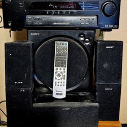 Sony STR-K750P 5.1 Channel 575 Watt Receiver, Sub And Speakers