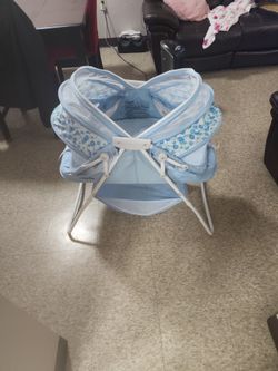 Cuna Para Bebé Azul