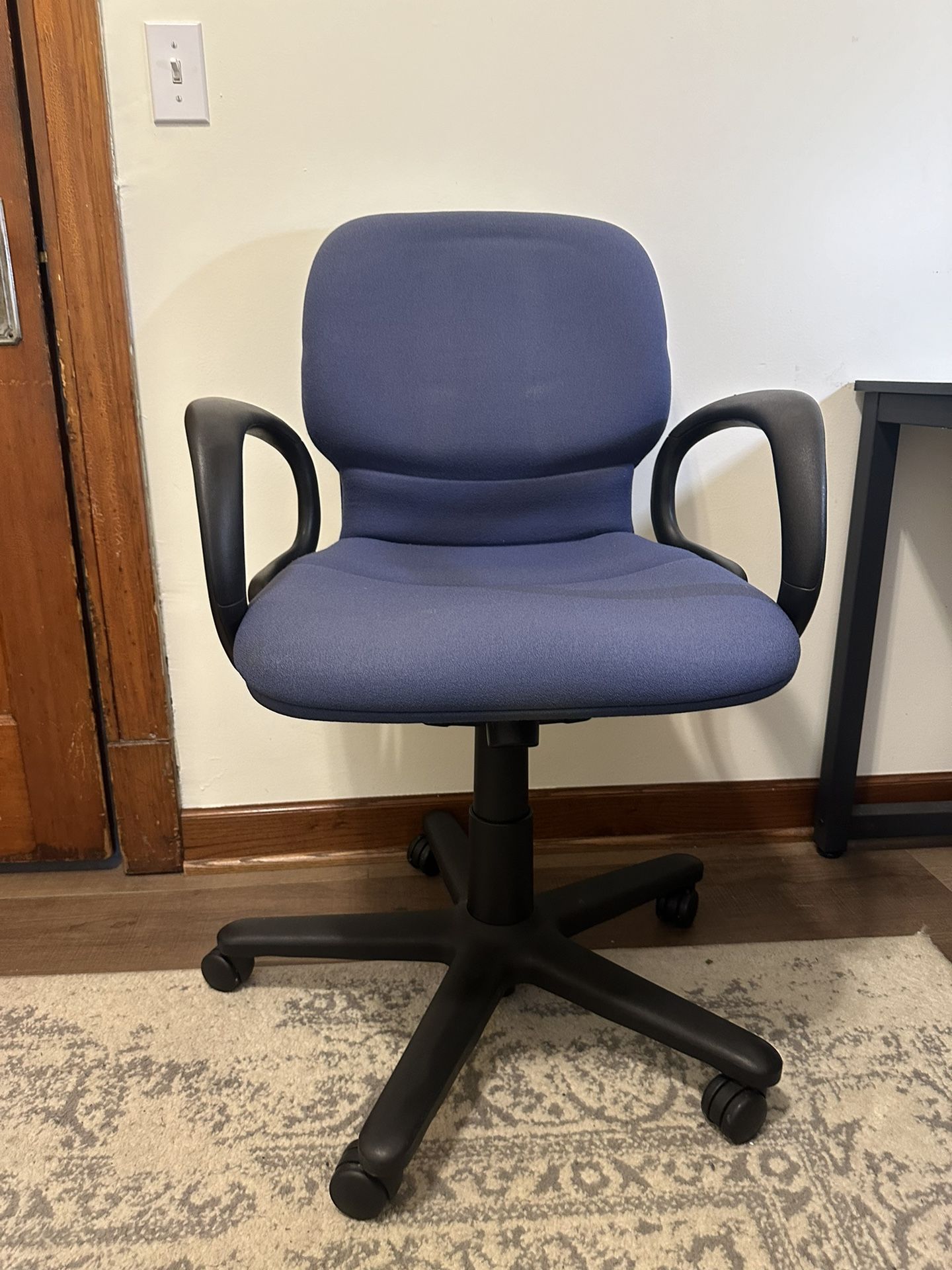 Blue office chair