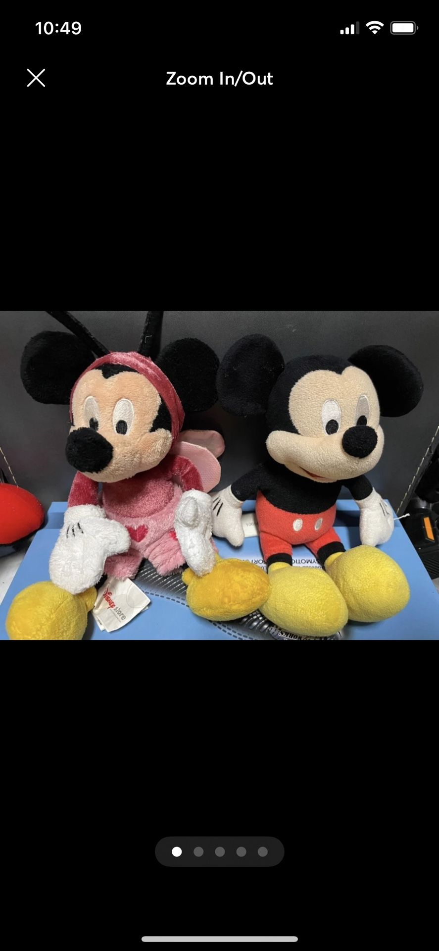 Mickey Mouse plushies