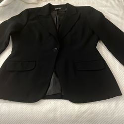 Newbrand Black Blazers Women Size-12 New York and Company Long Sleeve With Open Front