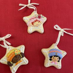 Vintage Strawberry Shortcake Christmas Ornaments 
