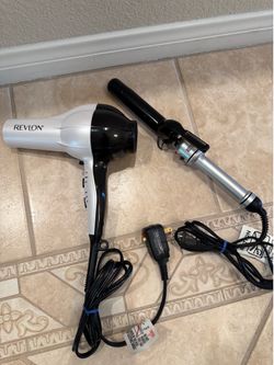Hair dryer and curling iron set