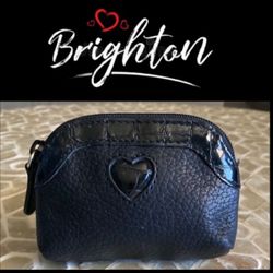 Brighton leather coin purse in black