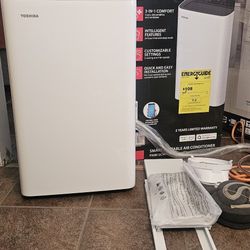 Toshiba
8,000 (DOE) BTU SMART Portable Air Conditioner Cools 350 sq. ft. with Dehumidifier and Remote Controlin White