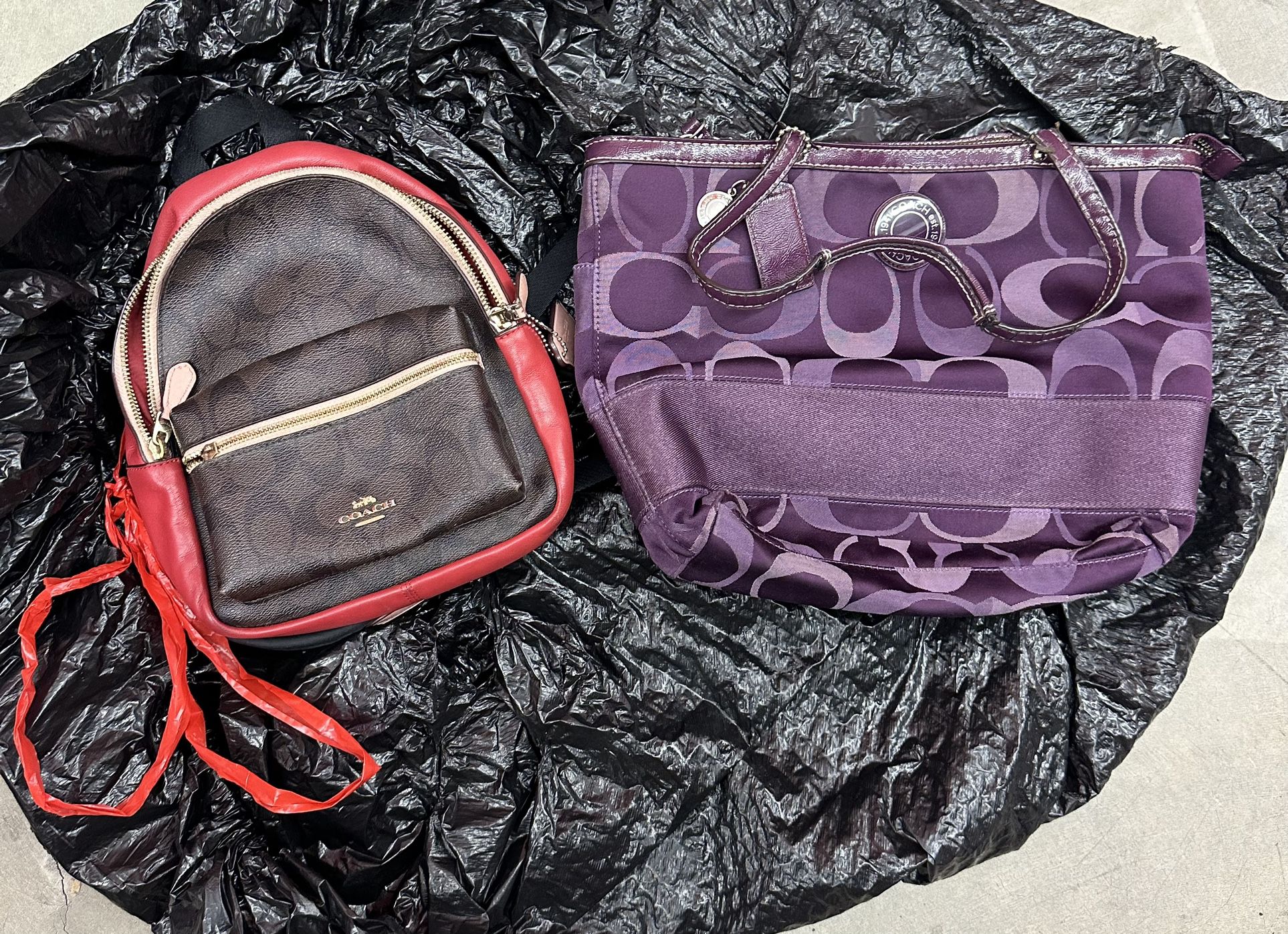 Coach Purse And Back Pack 