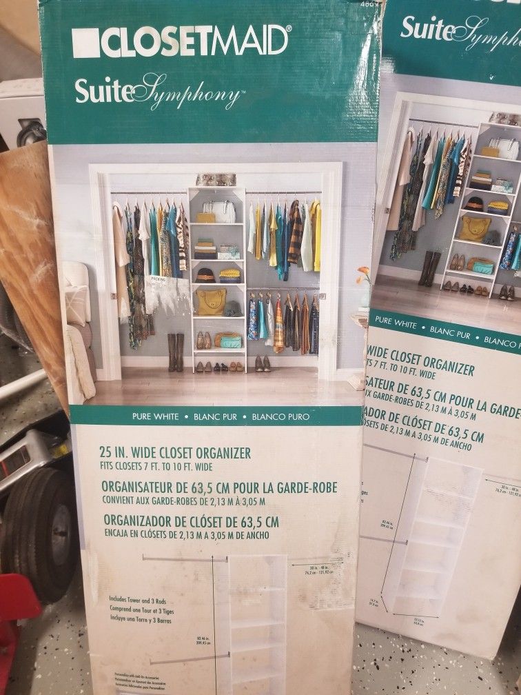 25 In Wide Closet Maid organizer