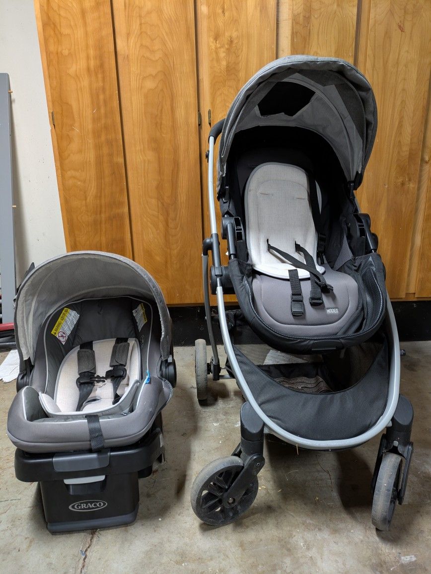 Graco 3-in-1 stroller infant car seat combo