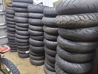 Used motorcycle tires