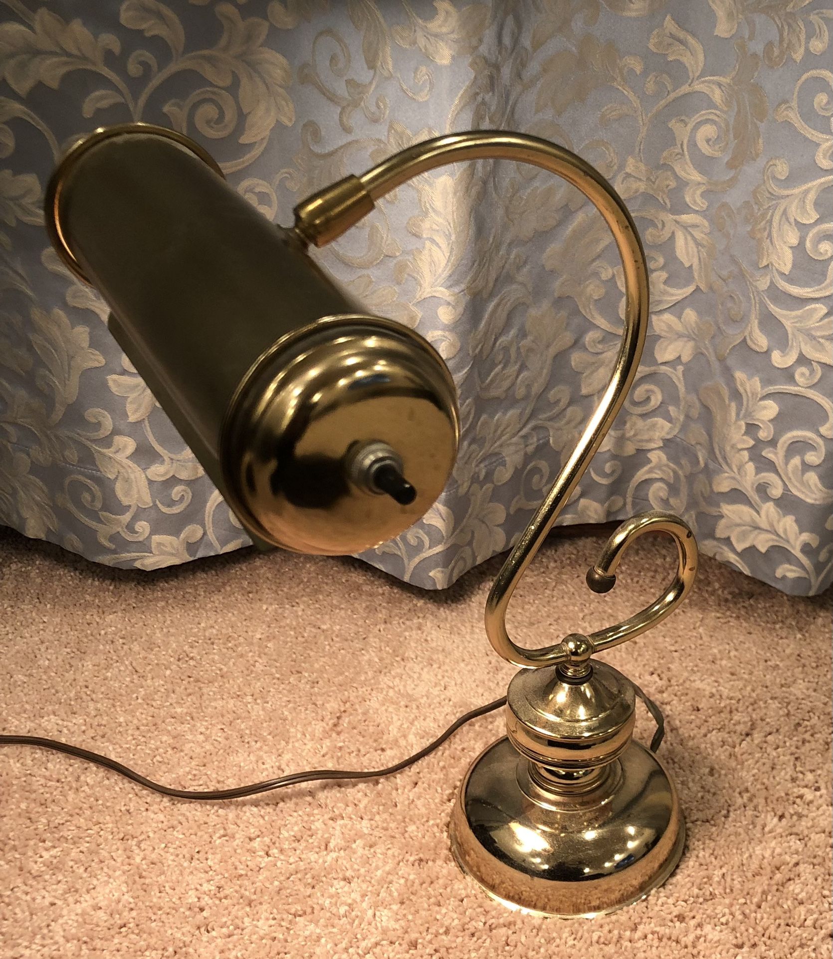 Vintage Bankers Style Brass Table Lamp …