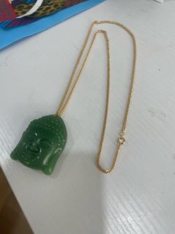 Gold Over Silver Jade Buddha