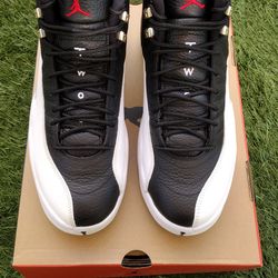 Air Jordan 12 Playoffs,Black And White Colorway, Size 11 Men's
