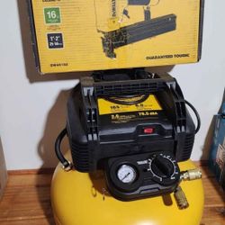 Dewalt corded electric pancake air compressor, pneumatic lathing stapler
