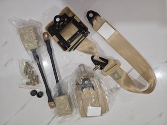 Front 3-point retractable shoulder seatbelt straps - left and right