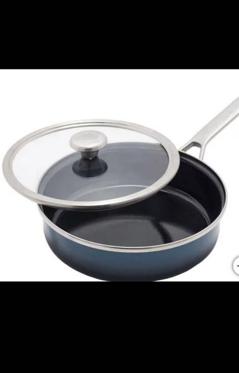 Merten & Stock Steel Core Enameled 3QT Sauté Pan with Lid
