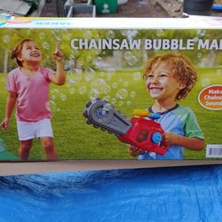 NEW Chainsaw Bubble Maker Toy.