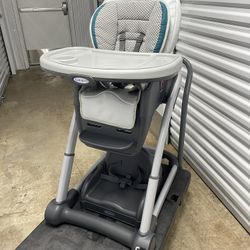 Graco Blossom 6 in 1 Convertible High Chair, Sapphire