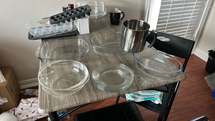 4 oven baking where glass dishes in very good condition no ship no scratches