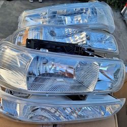 99-02 Silverado 00-06 Suburban Headlights Luces Faros Micas