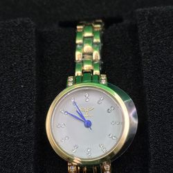 Invicta Angel Women’s Watch 25mm – Gold Tone White Dial Blue Hands