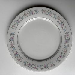 Vintage Fine China Dinner Plate – Made in Japan, Pink & Blue Flowers