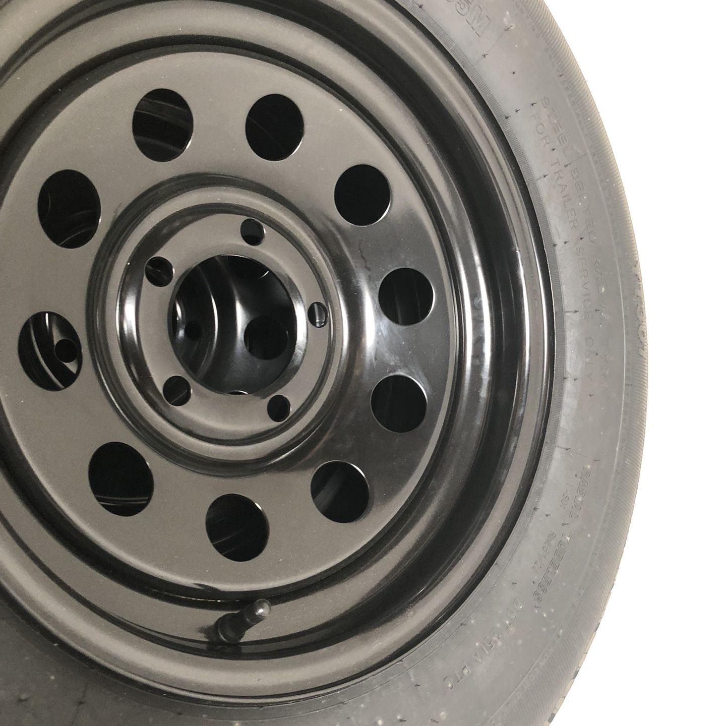 New 205/75/15R 8 Ply Load Range D Radial Trailer Tire and Wheel Combo